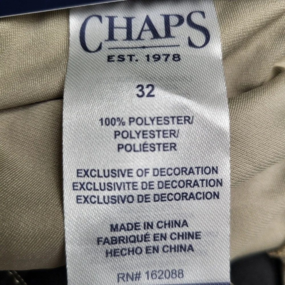 Chaps‎ Men Pants 32 Khaki Chino Golf 29